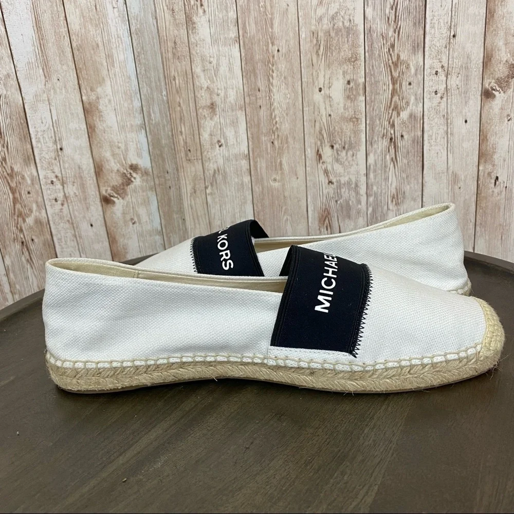 Michael Kors Zada Small Weave‎ Canvas Slip On Espadrille Size 6 Women